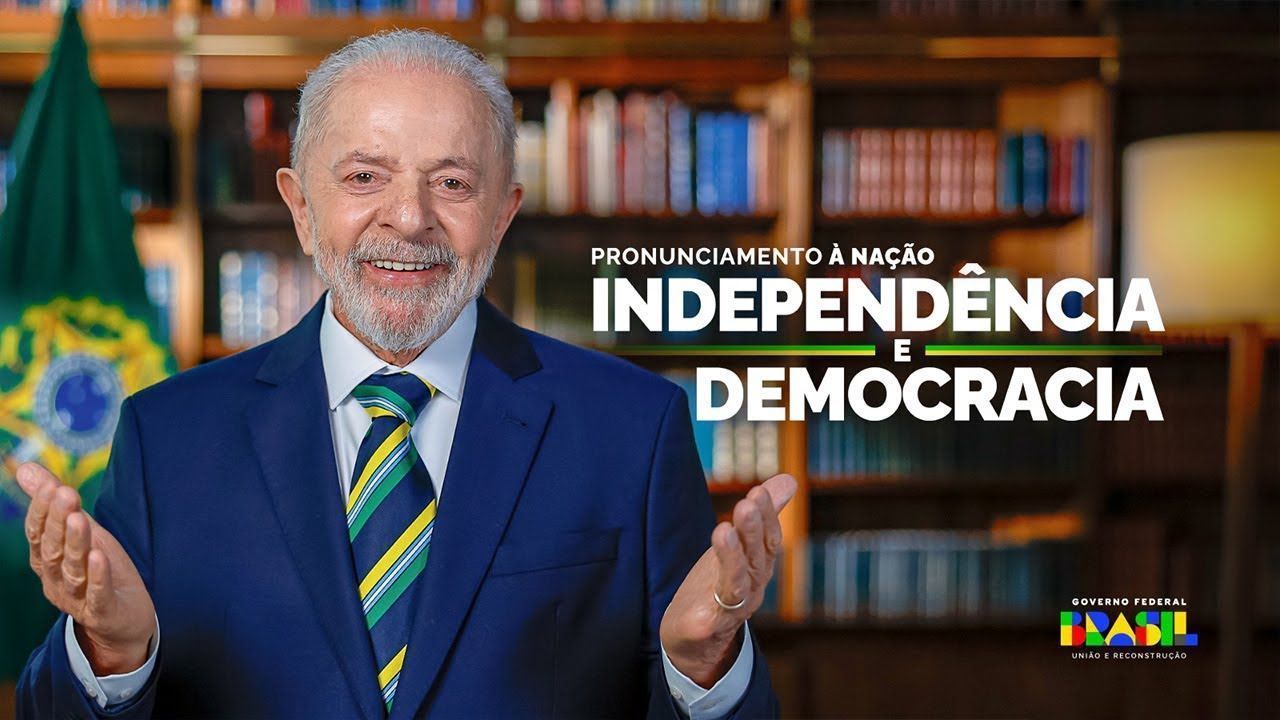em-pronunciamento-sobre-7-de-setembro,-lula-defende-democracia:-“nossa-soberania-nao-esta-a-venda”