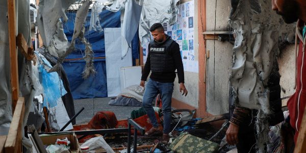 israel-bombardeia-tenda-com-jornalistas-ao-lado-de-hospital-de-gaza