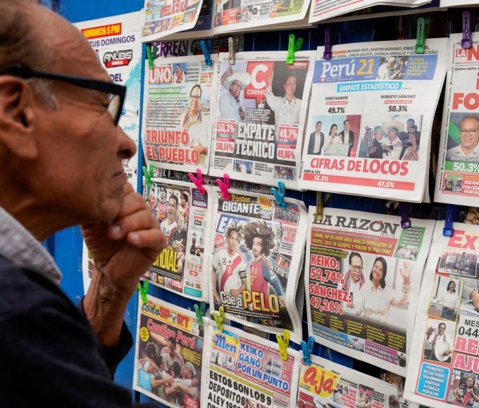 eleicao-no-peru:-sanchez-a-frente-de-fujimori-por-apenas-19-mil-votos